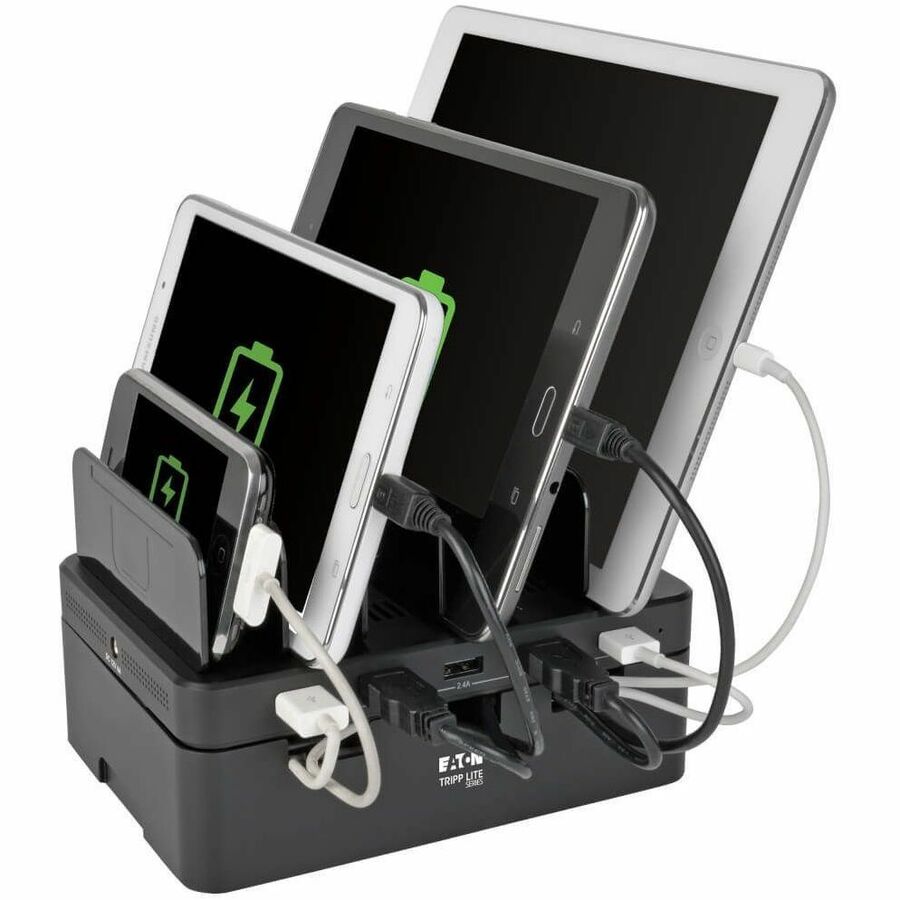 Eaton Tripp Lite Series 5-Port USB Charging Station with Built-In Device Storage, 12V 4A (48W) USB Charger Output