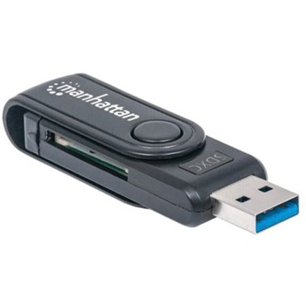 Manhattan Mini Multi-Card Reader/Writer, 0.56 oz, 24-in-1, USB 3.0
