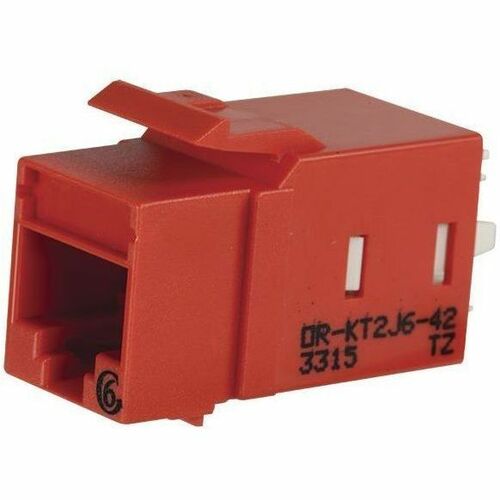 ortronics-category-6-keystone-jack-lacing-cap-termination-red