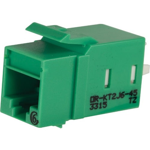 Legrand Ortronics Category 6 Keystone Jack, Lacing Cap Termination, Green