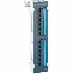 Legrand Ortronics Clarity 6 12-Port Category 6 Mini Patch Panel on 89 D Bracket - 10 in x 2.3 in
