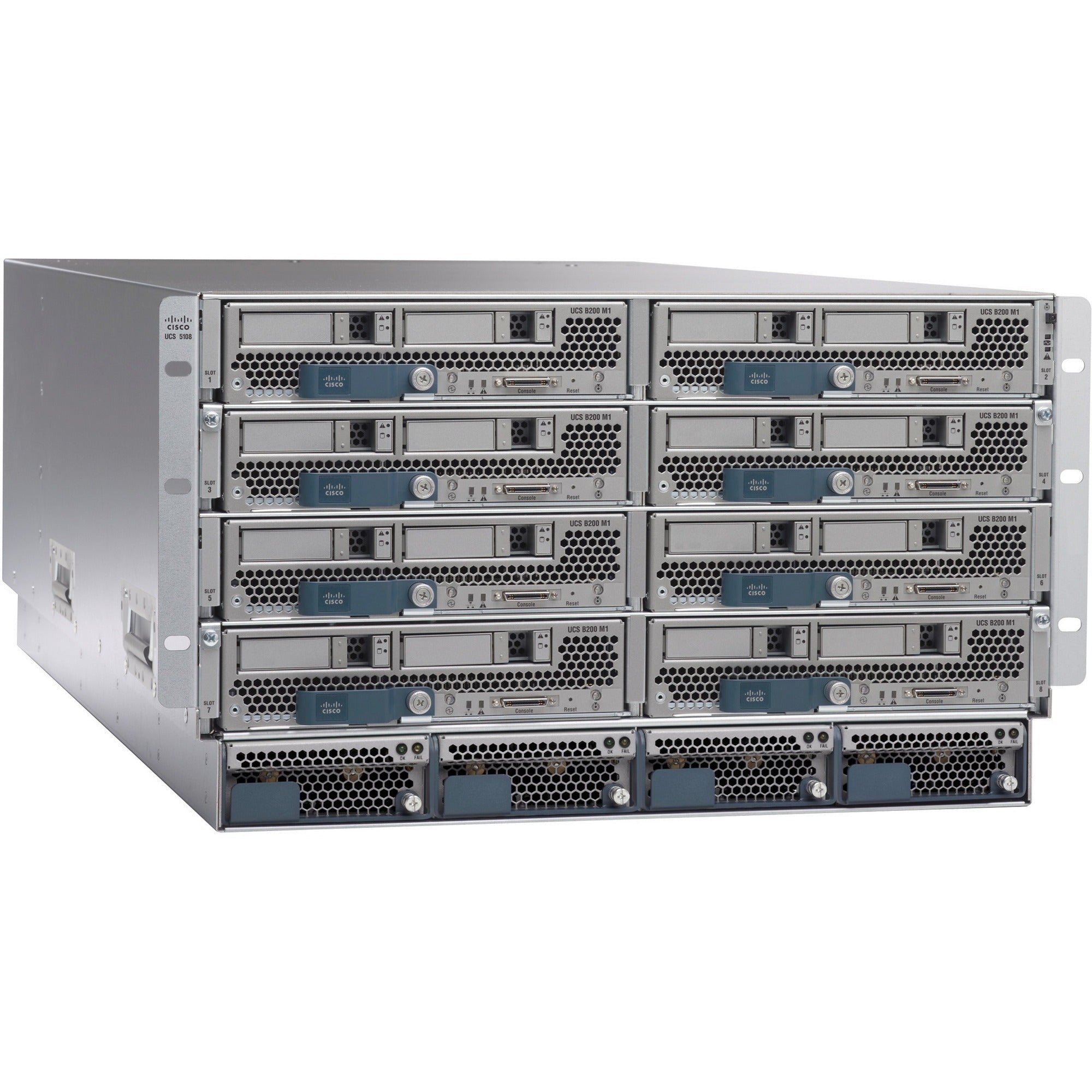 Cisco UCS 5108 Blade Server Chassis - Rack-mountable - 6U - 4 x 2500 W - Power Supply Installed - 2x Slot(s)