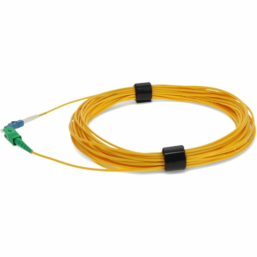 AddOn 15m ASC (Male) to LC (Male) Yellow OS2 Simplex OFNR (Riser-Rated) Fiber Patch Cable
