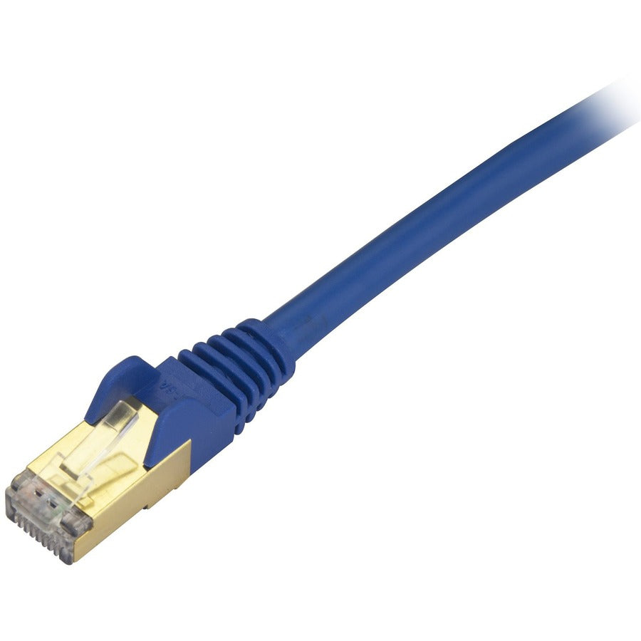 StarTech.com 4ft CAT6a Ethernet Cable - 10 Gigabit Category 6a Shielded Snagless 100W PoE Patch Cord - 10GbE Blue UL Certified Wiring/TIA