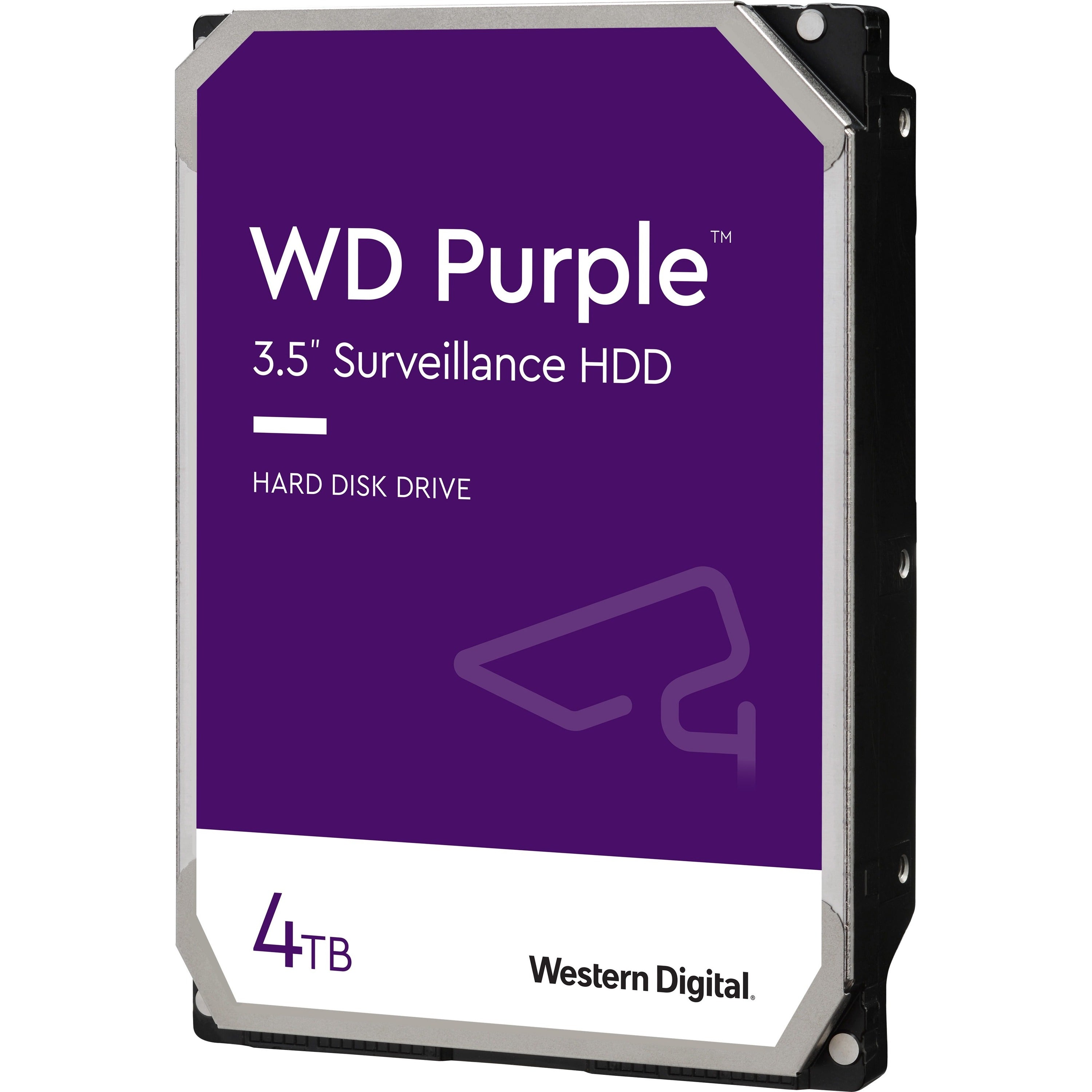 Western WD Purple 4TB Surveillance Hard Drive - 180TB, 1TB, 3.5 in, SATA, WD40PURZ