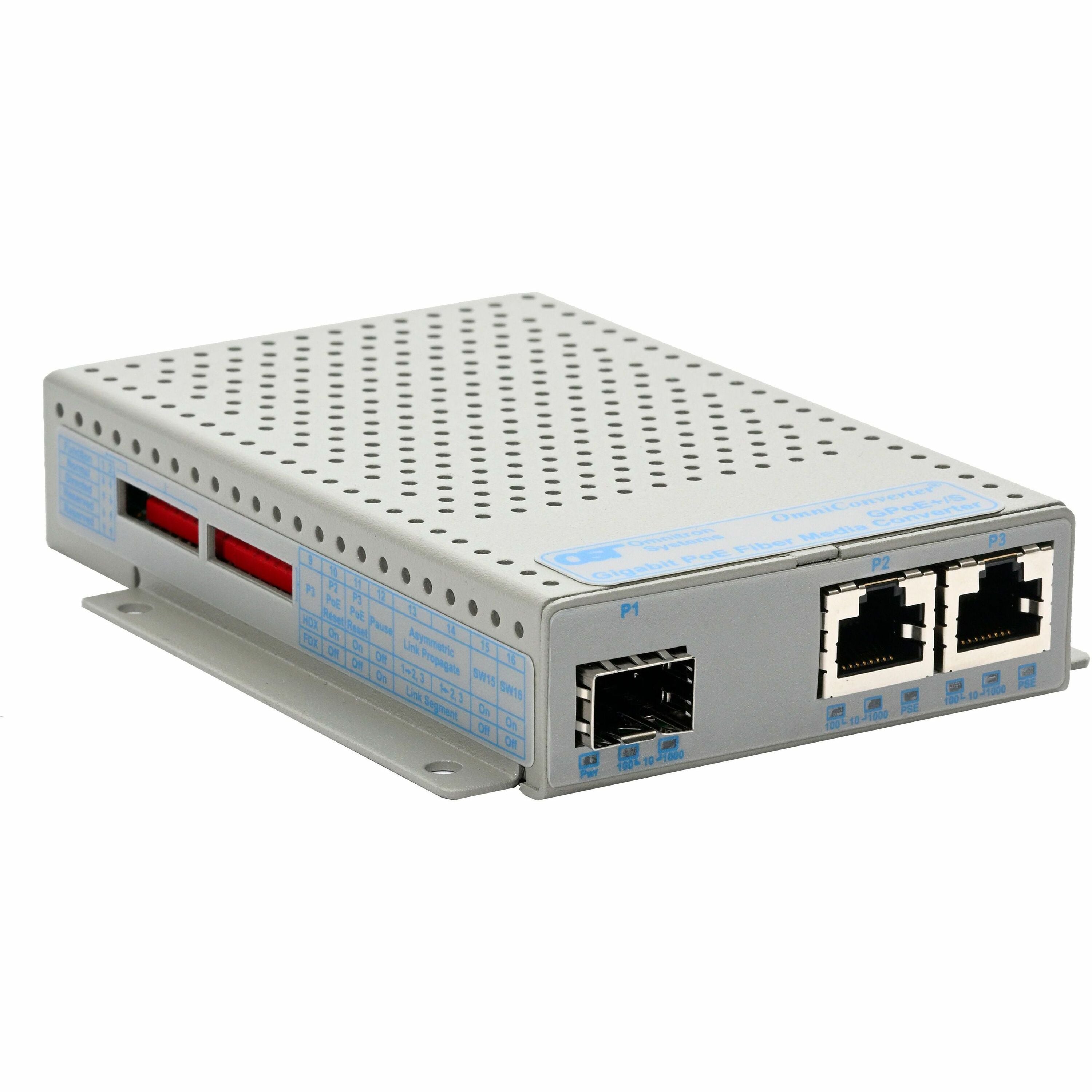 Omnitron Systems OmniConverter GPoE/S 9419-0-29Z Transceiver/Media Converter