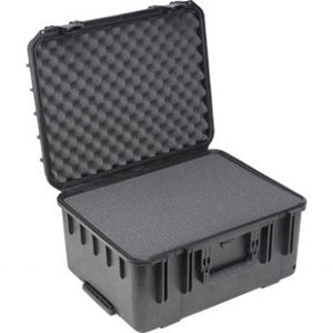 SKB 3l Mil-Std Waterproof Case with Cubed Foam, Wheels and Pull Handle is molded of ultra high-strength polypropylene copolymer resin, featuring a gasketed, water and