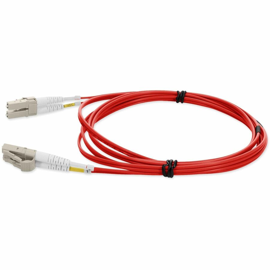 AddOn 2m LC (Male) to LC (Male) Red OM1 Duplex Fiber OFNR (Riser-Rated) Patch Cable