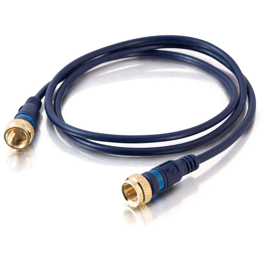 Legrand C2G 3ft Velocity Mini-Coax F-Type Cable - copper, 3 ft, Blue