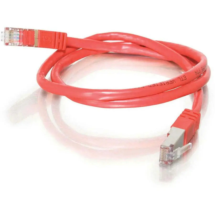 Legrand C2G-3ft Cat5e Molded Shielded (STP) Network Patch Cable - Red