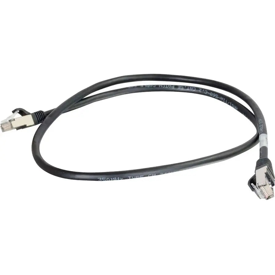 Legrand C2G-7ft Cat5e Molded Shielded (STP) Network Patch Cable - Black