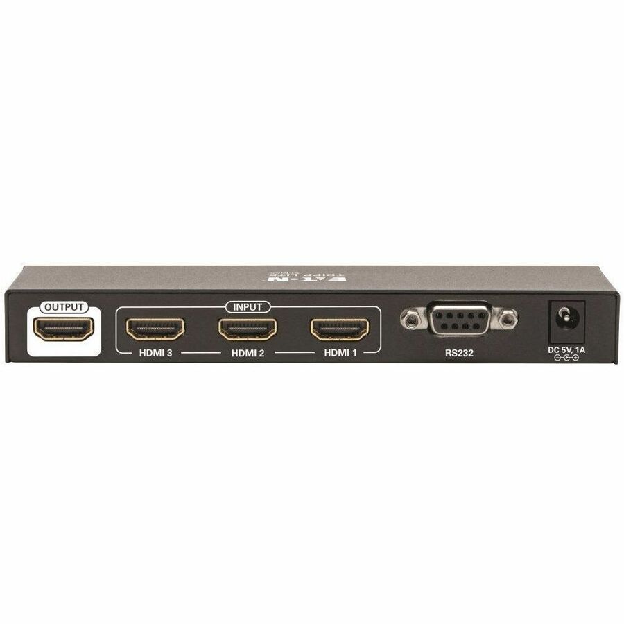 Eaton Tripp Lite Series 3-Port HDMI Switch with Remote Control - 4K @ 60 Hz (HDMI F/3xF), 3D, HDCP 2.2, EDID