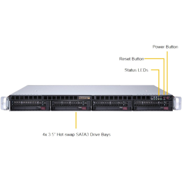 Supermicro SuperServer 6019P-MTR Server Barebone System - 1U Rack-mountable - Socket P LGA-3647 - 2 x Processor Support