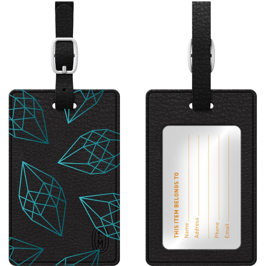 OTM Prints Series Luggage Tags, Black, OP-II-A02-71