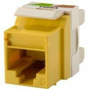 LEGRAND KEYSTNTCHOICE C6 JACKS, Female, KS6-44, Yellow
