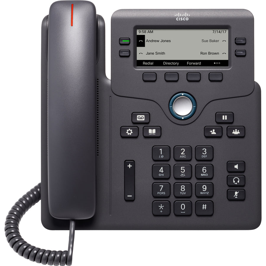 Cisco 6851 IP Phone - Corded - Charcoal