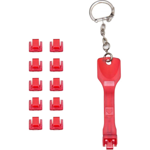 SYBA IO Crest Locking RJ45 Port Dust Blocker with Removal Keys Tool