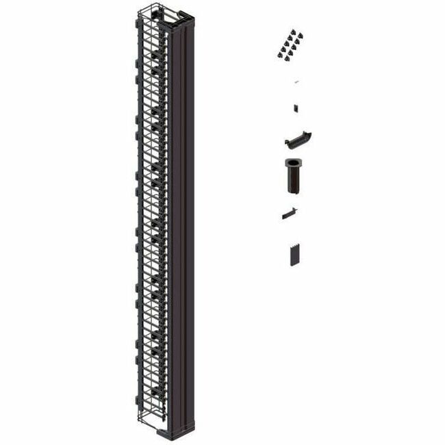 Legrand Ortronics MM20 Vertical Cable Manager with Door, 6" Wide, for 8 ft (51U) Rack, Black