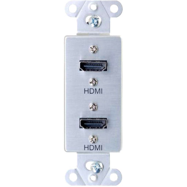 Legrand C2G HDMI Pass Through Decorative Wall Plate, Gray