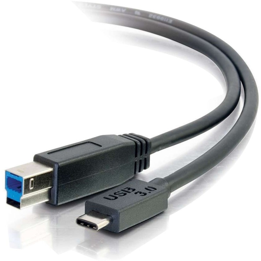 C2G 6ft (1.8m) USB 3.0 (USB 3.1 Gen 1) USB-C to USB-B Cable M/M - Black