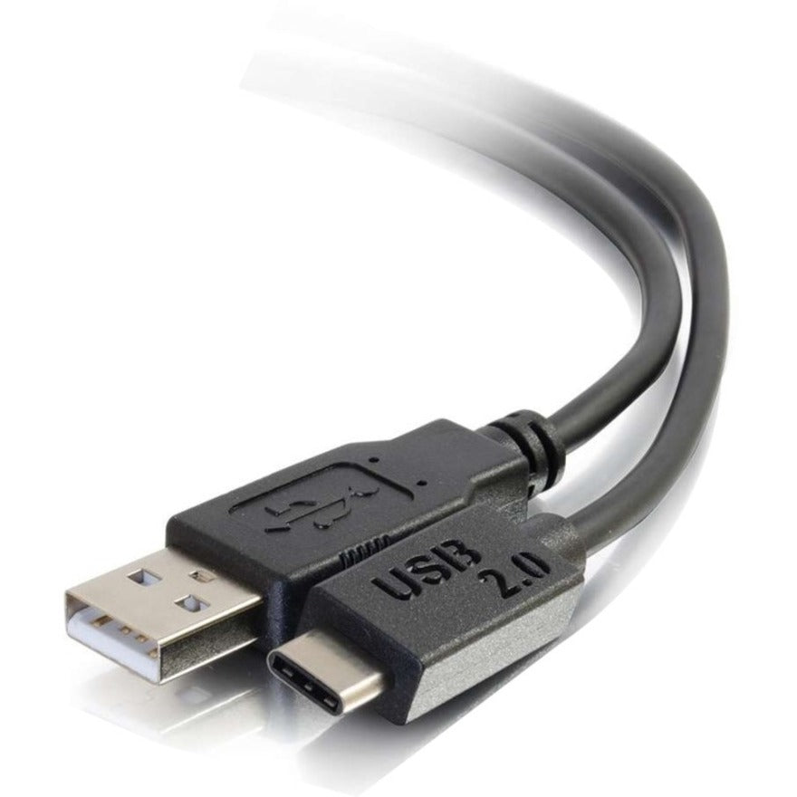 C2G 3ft (0.9m) USB 2.0 USB-C to USB-A Cable M/M - Black
