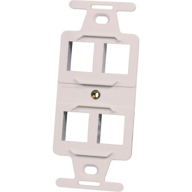 LEGRAND Ortronics 106 Frame, Keystone, 4 Hole, Fog White, KS106S4