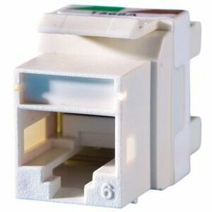 Legrand Ortronics TechChoice 6 Keystone jack, Wiremold ivory, Female, KS6A-99, White