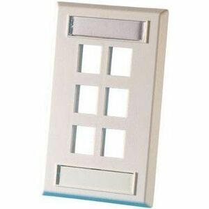 ortronics-single-gang-keystone-faceplate-6-port-fog-white
