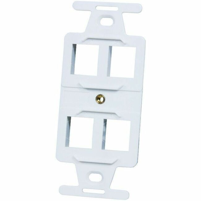 LEGRAND Ortronics 108 Frame, Keystone, 4 Hole, White, KS106S4-88, rf