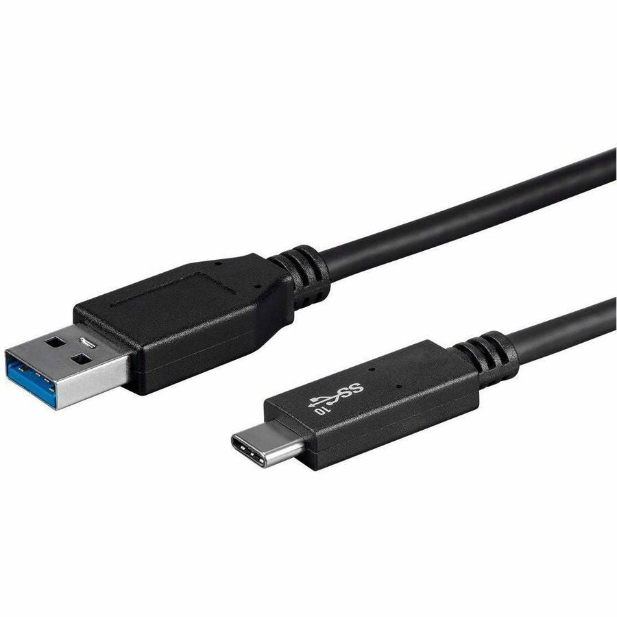 Monoprice Essentials USB-C to USB-A 3.1 Gen 2 Cable 10Gbps 3A 30AWG Black 1m (3.3ft)