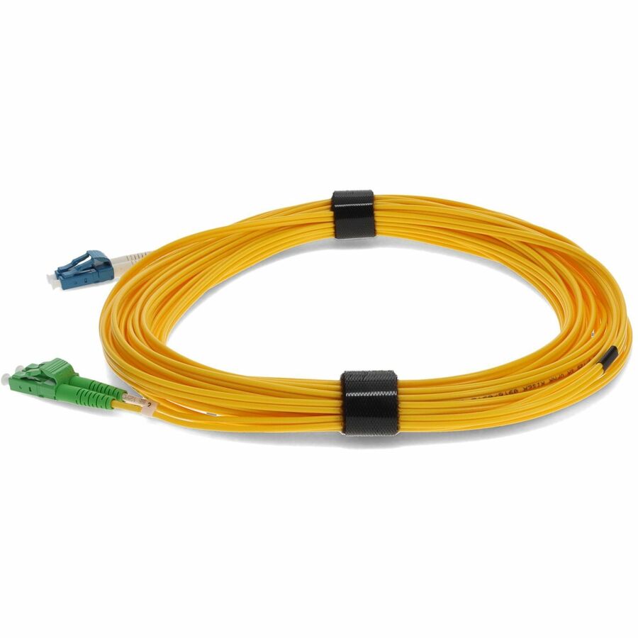 AddOn 15m ALC (Male) to LC (Male) Yellow OS2 Duplex Fiber OFNR (Riser-Rated) Patch Cable