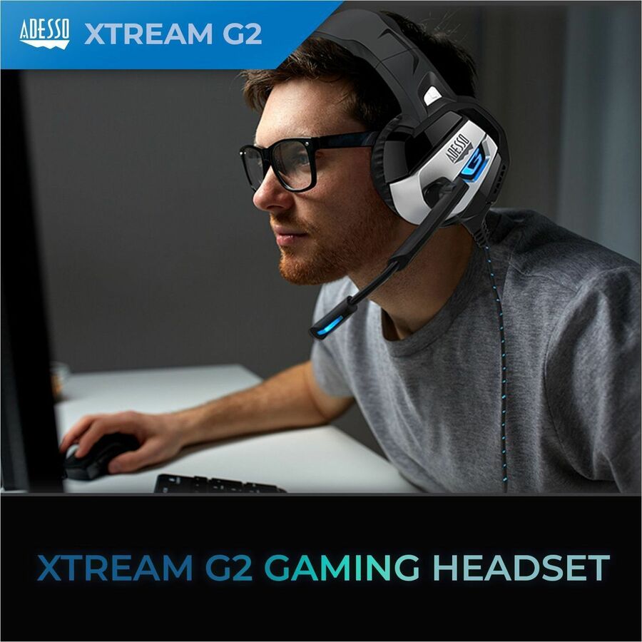 Adesso Stereo USB Gaming Headset with Microphone