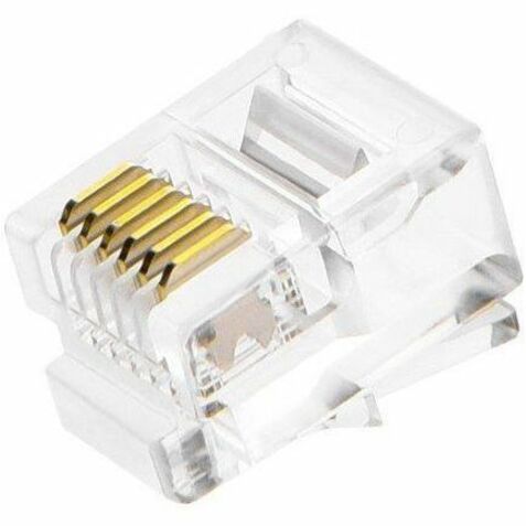 monoprice-6p6c-rj12-modular-plugs-for-flat-solid-stranded-cable-1u-2-prongs-clear-50-pk