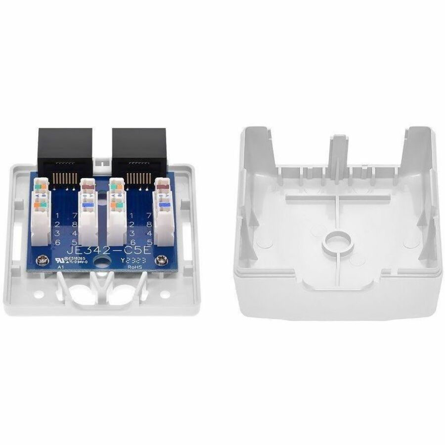 monoprice-2-port-cat5e-rj45-surface-mount-box-ul-taa-dual-idc-50u-no-logo-white