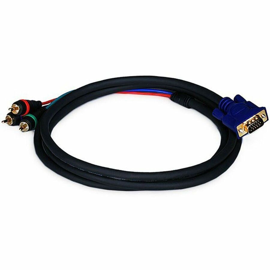 Monoprice 6ft VGA to 3 RCA Component Video Cable (HD15 - 3-RCA)