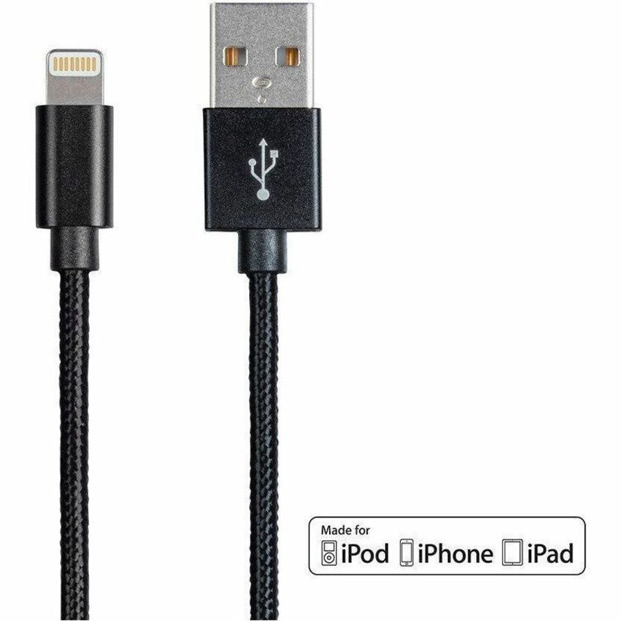 Monoprice Premium Apple MFi Certified Lightning to USB-A Charging Cable - 3ft Black