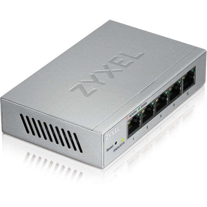 Zyxel 5-Port Gigabit Ethernet Web Managed Switch | VLAN Support | Sturdy Metal Case | Desktop or Wall-Mount | Fanless |Lifetime Warranty | QoS | Ethernet Splitter | GS1200-5