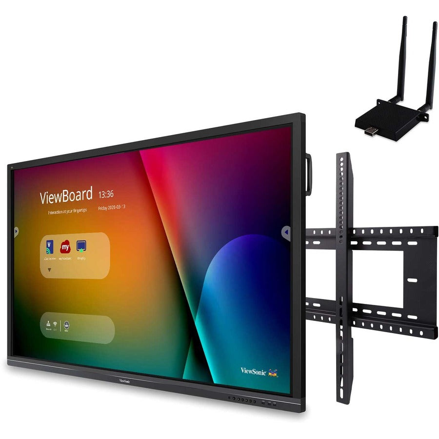 ViewSonic ViewBoard IFP8650-E1 - 4K Interactive Display with WiFi Adapter and Fixed Wall Mount - 350 cd/m2 - 86"