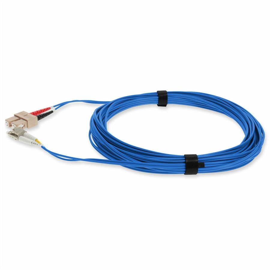 AddOn 10m LC (Male) to SC (Male) Blue OM4 Duplex Fiber OFNR (Riser-Rated) Patch Cable