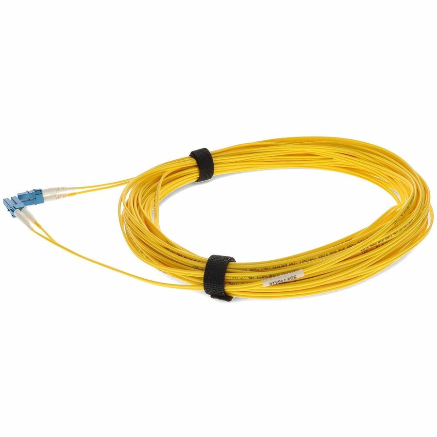 AddOn 14m LC (Male) to LC (Male) Yellow OS2 Duplex Fiber OFNR (Riser-Rated) Patch Cable
