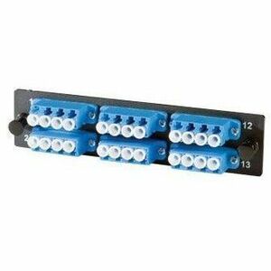 Legrand Ortronics Q-Series OFP Adapter Panel, 6-LC Quad , 24 fiber, single-mode Blue adapters, OS2