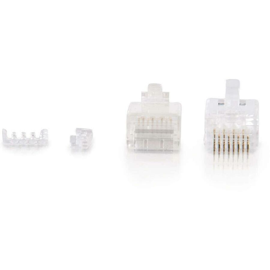 Legrand C2G RJ45 Cat5E Modular Plug (with Load Bar) for Round Solid/Stranded Cable - 10pk