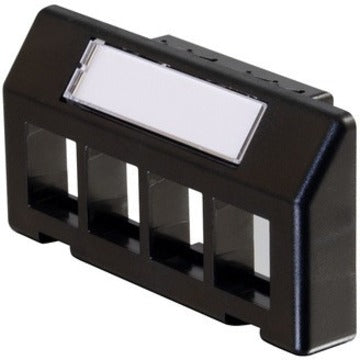 LEGRAND KS FURN PLATE 4PORT 0.5, Black, KSFURN4-00