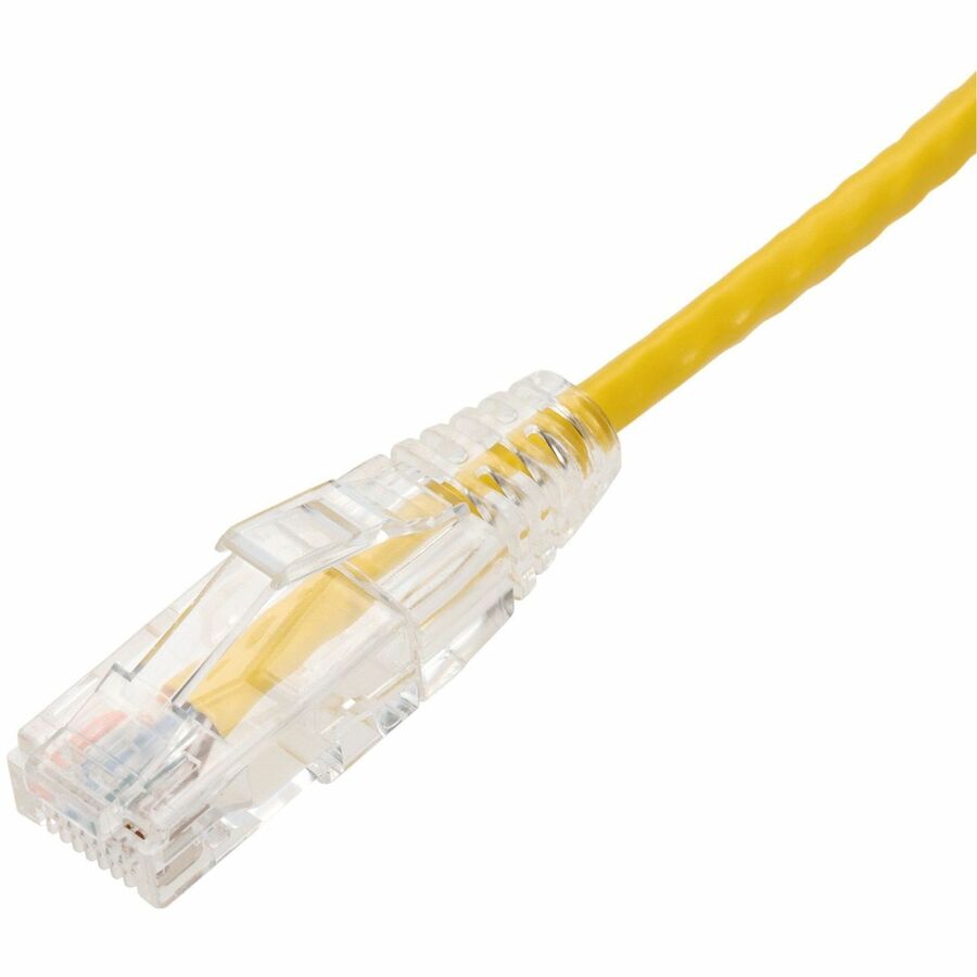 AddOn 14ft Yellow CAT 6 Slim PVC Ethernet Cable Snagless Clear-Claw RJ-45 M/M