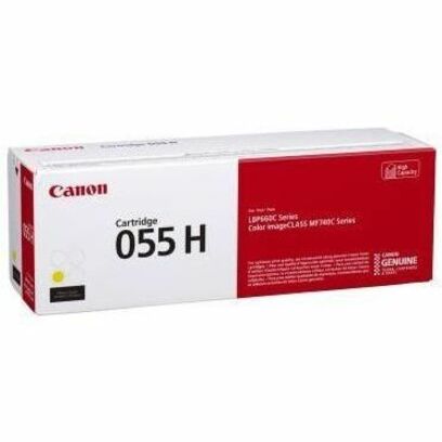 Canon 055H Original High Yield Laser Toner Cartridge - Yellow - 1 Pack