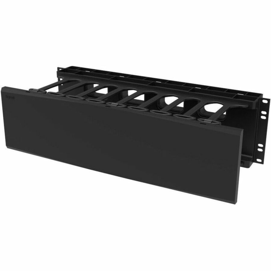 Legrand Ortronics Horizontal Cable Manager, Single Sided, 3 rack unit, Black