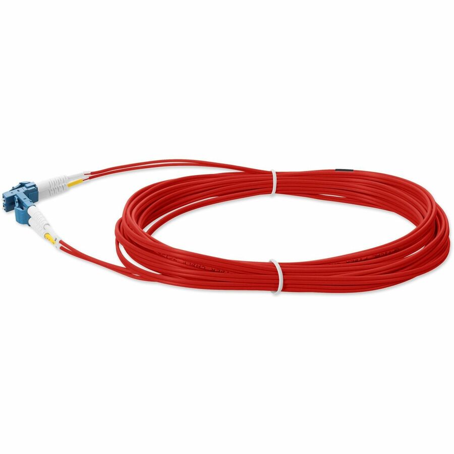 AddOn 1m LC (Male) to LC (Male) Red OS2 Duplex Fiber OFNR (Riser-Rated) Patch Cable