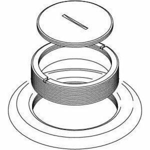 Legrand Wiremold 800 Series Brass Carpet Plate Assembly, 2.6 in, Brass Carpet Plate Assembly 825A Abandon Plug, 825CP