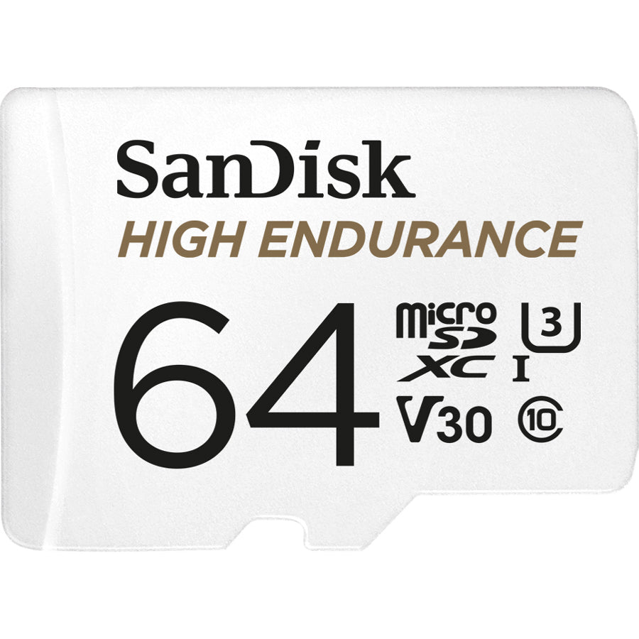 Western SanDisk High Endurance 64 GB Class 10/UHS-I (U3) microSDXC, 0.6 in, 4G