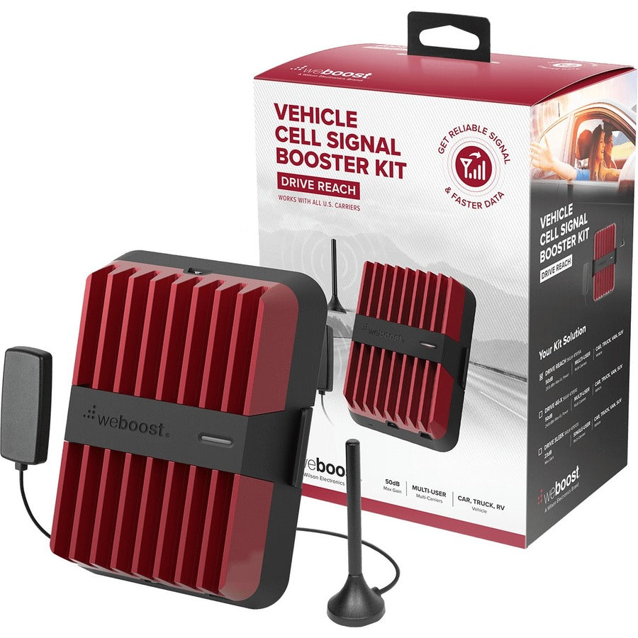 WeBoost Drive Reach 12V Cell Booster, 1.80 lb, 3G, Enhances all available wireless network signals and speeds throughout a passenger vehicle-car